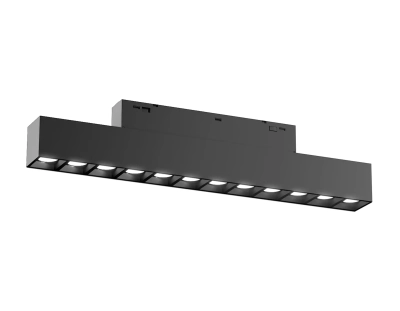 Светильник трековый светодиодный Magnetic standard 48V 20mm GL4495 BK черный IP20 12W 3CCT 3000-6000K SMART 24° 218*22*25