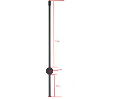 08423-80,19(4000K) Бра Локи черный h80 w10,5*6 Led 16W (4000K)