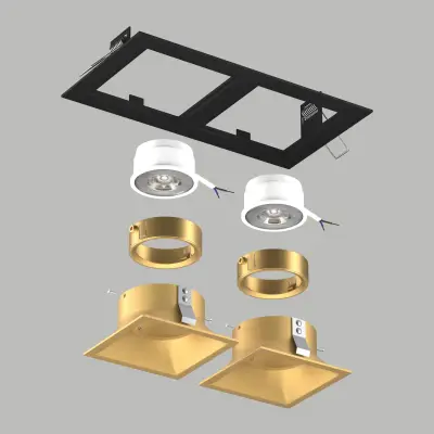 D5270303GMOD Светильник DOMINO QUADRO под LED модуль/лампу МR16 (214527+214503+214503+214003+214003)