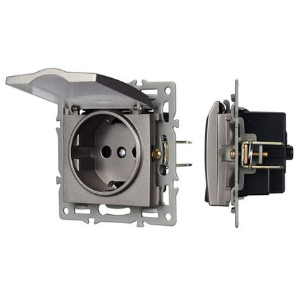 Механизм розетки влагозащищённый SCT-MCP-PL-GR (250V, 16A) (Arlight, -)