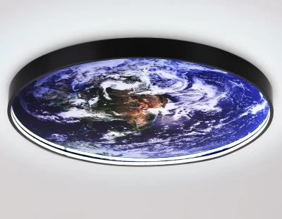 Светильник светодиодный настенно-потолочный FW11136 BK черный 50W LED 3000-6400K D800*38