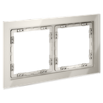 VLS110203 Рамка стеклянная VOLTUM S70 на 2 поста, (кашемир, стекло) (ТМ Maytoni)