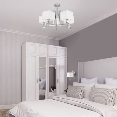 Потолочная люстра с абажурами 60115/5 хром