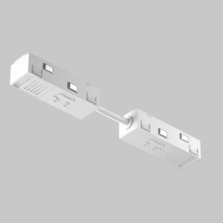 Коннектор питания прямой гибкий 5см Exility белый, TRA034CPC-42W-5-1. TM Maytoni