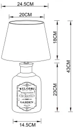 Декоративная настольная лампа Arte Lamp ISOLA A4272LT-1GY, 1хE27