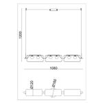 Подвесной светильник Arte lamp GENEVA A2341SP-6BK, 1хLED