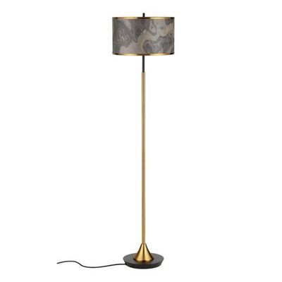 5064/2F MODERN (В 2-Х КОРОБКАХ) ODL24 529 античн.бронза/серо-беж./металл/натур.камен."шпон" Торшер E27 LED 2*10W BERGI