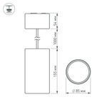 Светильник подвесной SP-POLO-R85-2-15W Day White 40deg (Silver, Black Ring) (Arlight, IP20 Металл, 3 года)