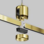 Подвес тросовый Hang с прямым коннектором питания Flarity латунь, TRA157SW-IPC1-BS. TM Maytoni