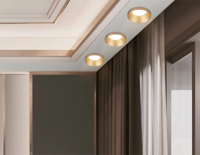Светильник встраиваемый TN102803 GD золото GU5.3 D71*34