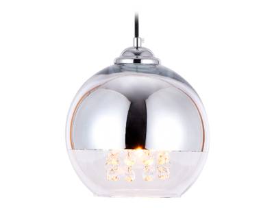 Подвесной светильник со сменной лампой TR3601 CH/CL хром/прозрачный E27 max 40W D200*1000