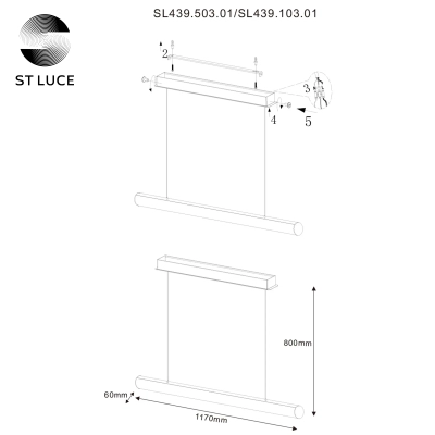 SL439.503.01 Светильник подвесной ST-Luce Белый/Белый LED 1*24W 4000K