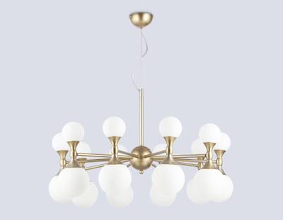 Светильник подвесной LH51051/20 GD/FR золото/белый матовый G9*20 max 28W D750*460