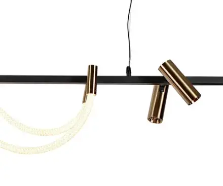 08039K-140A,19(20) Подвес Кайли черный/бронза L140 h40-150 Led 88W+Led 2*3W (3000K)