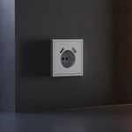 VLS000916 Накладка для розетки с заземлением и защитными шторками, с USB A+A, S70 (серый). (ТМ Maytoni)