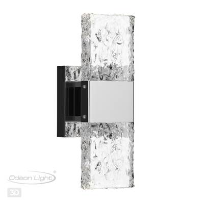 4365/5WL HIGHTECH ODL23 371 хром полированный/стекло Настенный св-к IP20 LED 10W 634Лм 3000K RICCI