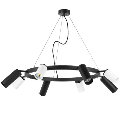 LR018364874 Люстра RULLO 8х50W GU10 ЧЕРНЫЙ/БЕЛЫЙ (571018+214436-4+214487-4)