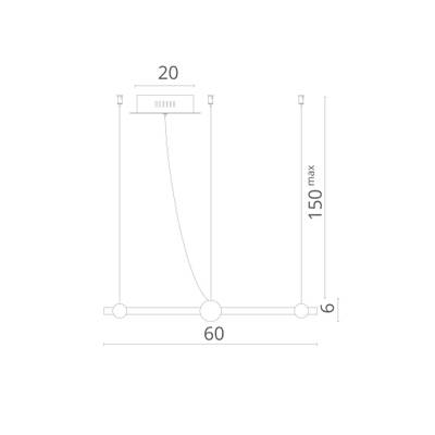 Подвесная люстра Divinare AMADEO 1123/04 SP-65, 1хLED