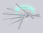 Светильник светодиодный потолочный FL6231 WH белый 88W 3000K-6400K+RGB 605*605*200 (ПДУ ИК)