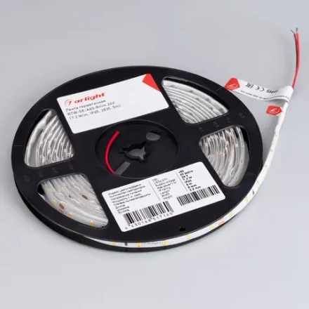 Лента герметичная RTW-SE-A60-8mm 24V Warm3000 (7.2 W/m, IP65, 2835, 5m) (Arlight, -)