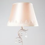 Классический торшер с абажуром 01023/1 серебро