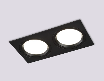 Светильник встраиваемый поворотный точечный TN51920/2 BK черный GX53 max 12W 220*115*23