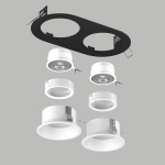 D6570606WMOD Светильник DOMINO ROUND под LED модуль/лампу МR16 (214657+214606+214606+214006+214006)