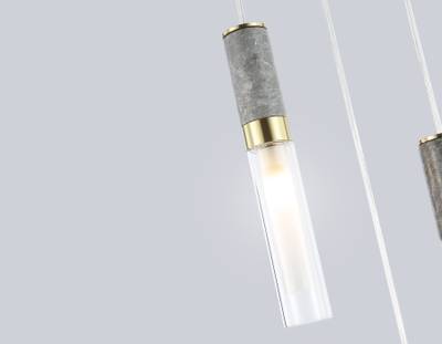 Светильник подвесной LH53351/3 GD/CL/WH золото/прозрачный/белый G9*3 max 40W D200*2000