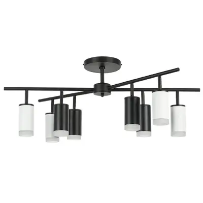 LR7283643740 Люстра RULLO 8х50W GU10 ЧЕРНЫЙ/БЕЛЫЙ (571728+214437-4+214436-4+202430-8)