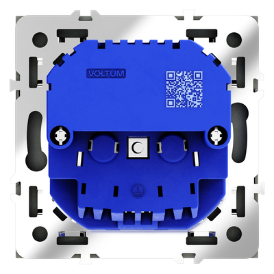 VLS040408 Розетка встраиваемая VOLTUM S70 с заземлением и защитными шторками, 16А, с USB, A+A, (черный матовый (ТМ Maytoni)