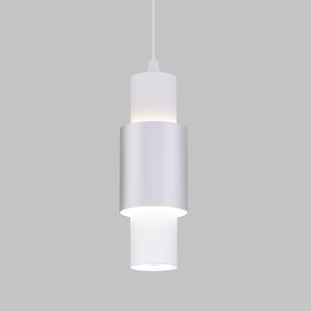 Подвесной светодиодный светильник 50204/1 LED белый/матовое серебро, LED