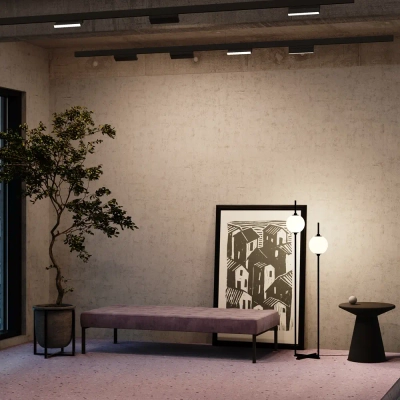 Трековый светильник Базис / Basis Exility 3000K 12Вт 120°, TR036-2-12W3K-B. TM Maytoni
