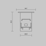 Комплект заглушек (для профиля 35×42) 2 шт., ALM-3542-B-EC 642054. TM Maytoni