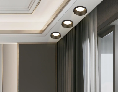 Светильник встраиваемый TN102802 BK черный GU5.3 D71*34