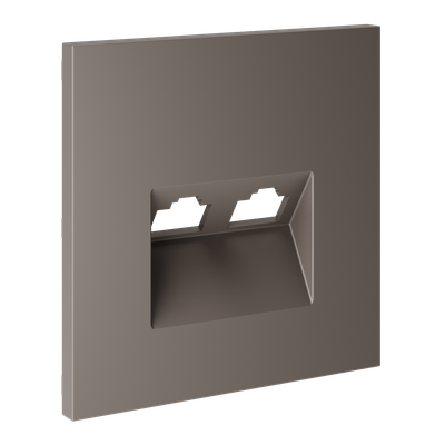 VLS001414 Накладка для розетки компьютерной двойной RJ45+RJ45 кат.6, S70 (капучино). (ТМ Maytoni)