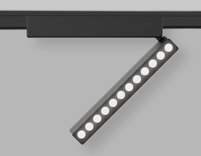 Светильник светодиодный трековый для шинопровода Magnetic Ultra Slim GV1474 BK черный IP20 12W 4200K 48V 24° 230*26*80