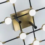 745147 Люстра BERGAMO LED 5Wх10 4000LM ЧЕРНЫЙ МАТОВЫЙ/ЗОЛОТО 4000K Lightstar