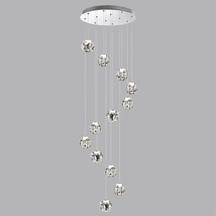 5084/60L L-VISION ODL25 561 хром/прозрачный/металл/акрил Люстра каскадная LED 60W 4000K 3000Лм JEMSTONE