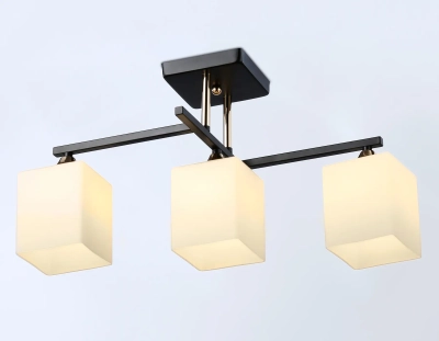 Светильник подвесной TR303114/3 BK/FGD/FR черный/золото/белый матовый E27/3 max 40W 490*260*290