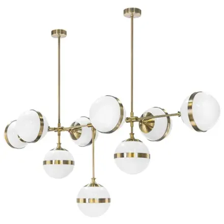 813191 Люстра GLOBO 9х40W E14 electroplating bronze/white Lightstar