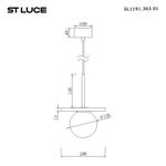 SL1191.363.01 Светильник подвесной ST-Luce Латунь/Латунь, Зеленый G9 1*5W 4000K