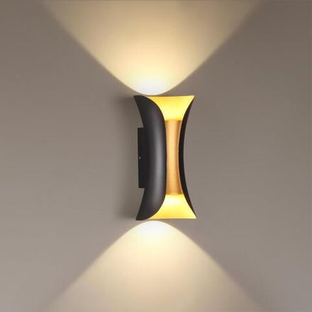 3886/6BG HIGHTECH ODL20 387 черн/золот/металл Настен.светильник LED 4000K 6W 220V IP54 KRISTA