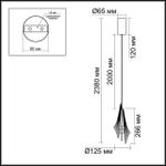 5442/6L L-VISION ODL_EX26 черный/дымчатый/металл/стекло/акрил Подвес LED 6W 3000K 633Лм AFALINA