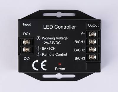 Контроллер для светодиодных лент RGB с радио пультом 2.4G 24A 12V 288W/ 24V 576W GS11351 (CR2025)