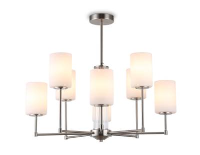 Светильник подвесной LH56213/8 SN/FR никель/белый матовый E27/8 max 60W D700*600