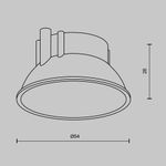 Декоративная черная рамка-отражатель для светильников серии Alfa LED Ring8-10W-RD-B. TM Maytoni