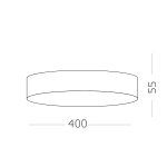 ST606.532.48 Светильник потолочный Белый LED 1*48W 3000K 4 320Lm Ra>85 120° IP20 D400xH55 185-265V