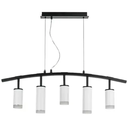 LR7353638620 Люстра RULLO 5х50W GU10 ЧЕРНЫЙ/БЕЛЫЙ (571735+214436-3+214486-2+202430-5)