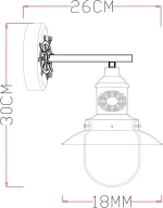 Бра Arte Lamp SAILOR A4524AP-1AB, 1хE27
