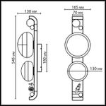 5434/2W NATURE ODL_EX26 черный/золотистый/хром/металл/акрил/декор металл Уличный фасадный светильник IP54 G9 2*15W max LUMA